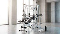 Pro Smith Cage Workout Machine Total Body Training Gym System, White — Lifestyle