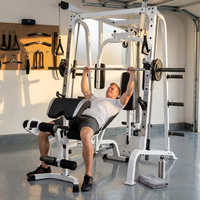 Pro Smith Cage Workout Machine Total Body Training Gym System, White — Lifestyle