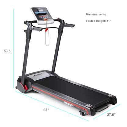 Electric Running Exercise Treadmill, Black, 245 Lb