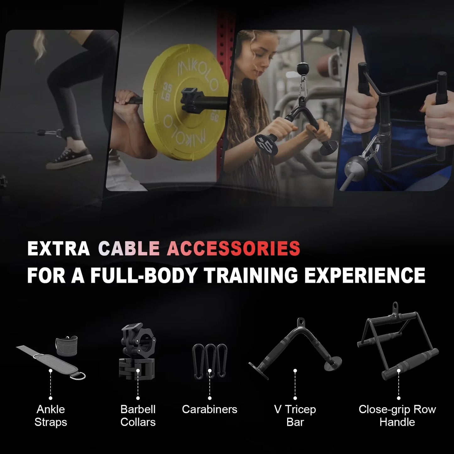 Smith Machine Power Cage, Multi-Function Home Gym System with Cable Crossover, 121LB Weight Stack